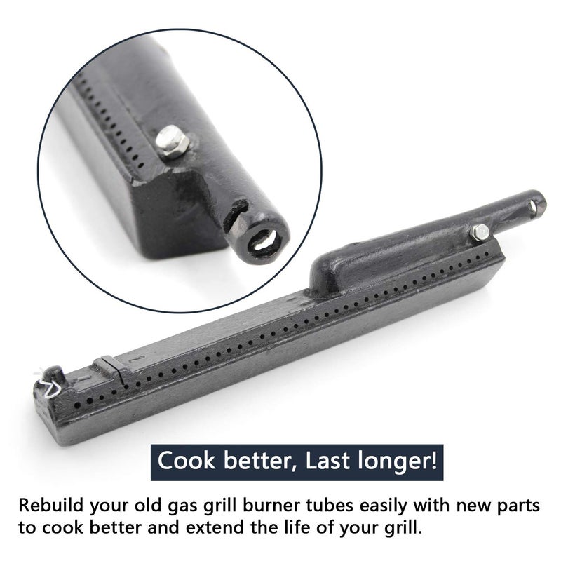 Hongso 13 3/4 Inch Cast Iron Burner Replacement Parts for Charbroil Front Avenue 463242304, Charbroil 463240804, 463240904, 463251505, 463247004, 463261406, Thermos 461230403, Centro, Kirkland Models - Image 4